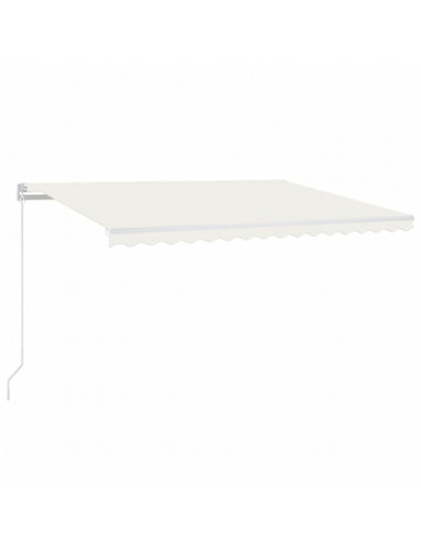 Tenda Automatica con Sensore Vento e LED 450x300 cm Crema