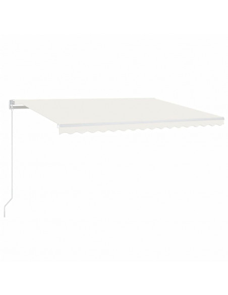 Tenda Automatica con Sensore Vento e LED 450x300 cm Crema