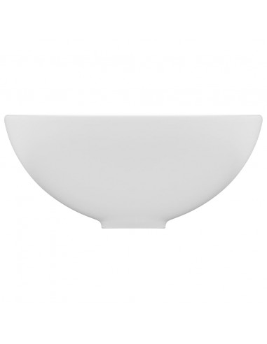 Lavandino Lusso Rotondo Bianco Opaco 32,5x14 cm in Ceramica