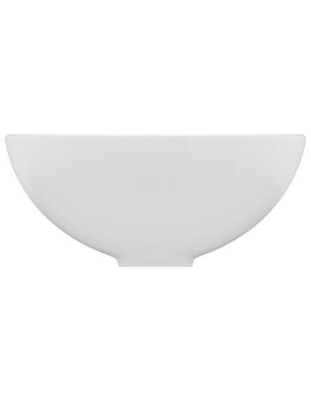 Lavandino Lusso Rotondo Bianco Opaco 32,5x14 cm in Ceramica
