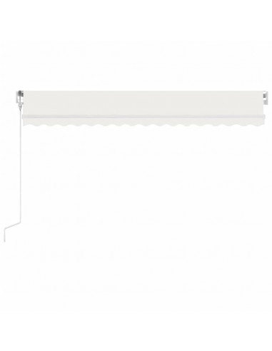 Tenda Automatica con Sensore Vento e LED 450x300 cm Crema