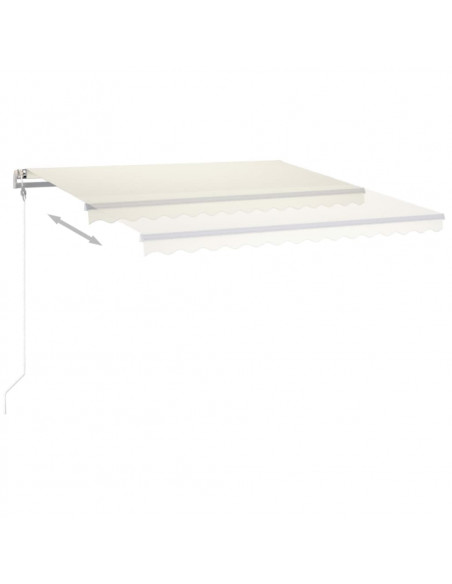 Tenda Automatica con Sensore Vento e LED 450x300 cm Crema