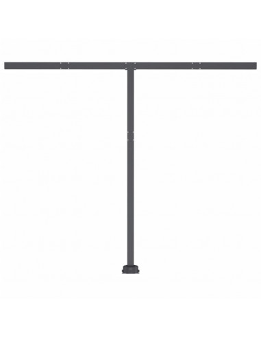 Tenda da Sole Manuale con LED 300x250 cm Gialla e Bianca