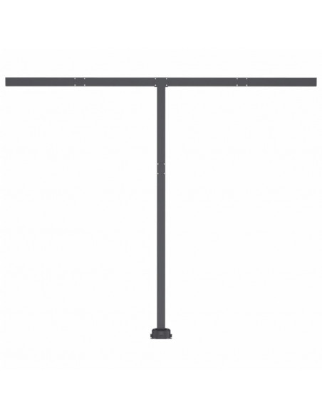 Tenda da Sole Manuale con LED 300x250 cm Gialla e Bianca