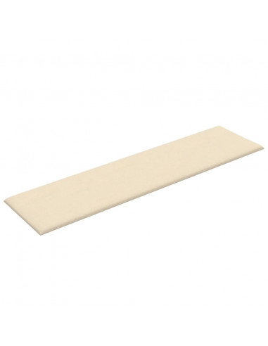 Pannelli Murali 12 pz Crema 60x15 cm Tessuto 1,08 m²