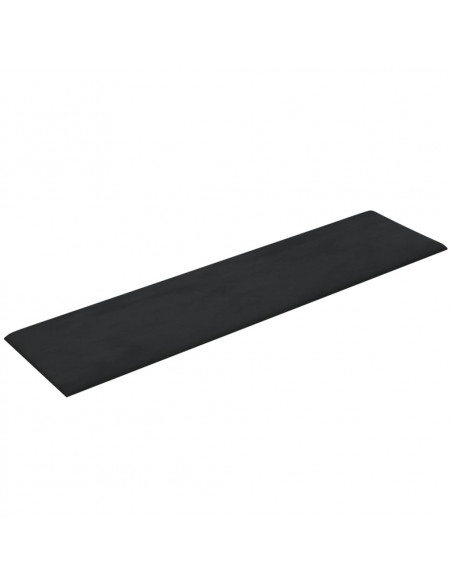 Pannelli Murali 12 pz Neri 60x15 cm Velluto 1,08 m²