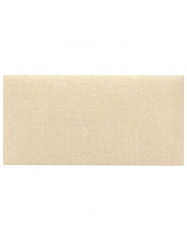 Pannelli Murali 12 pz Crema 60x30 cm in Tessuto 2,16 m²