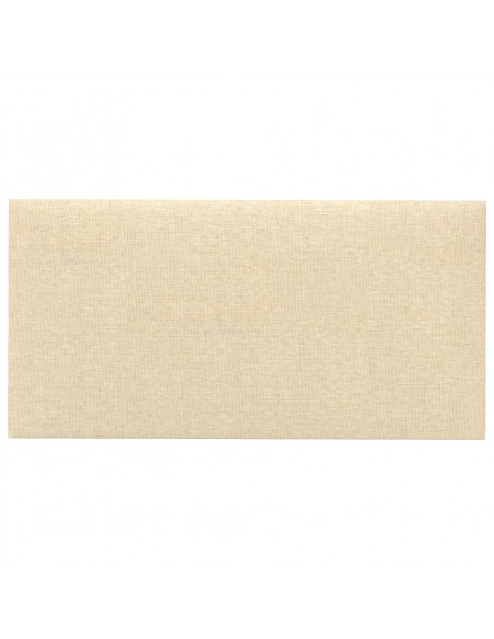Pannelli Murali 12 pz Crema 60x30 cm in Tessuto 2,16 m²