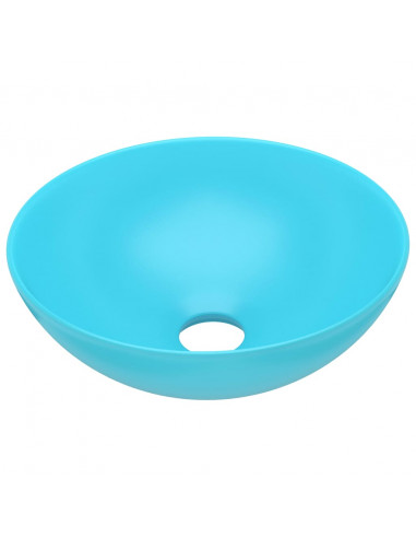 Lavandino da Bagno in Ceramica Verde Chiaro Rotondo