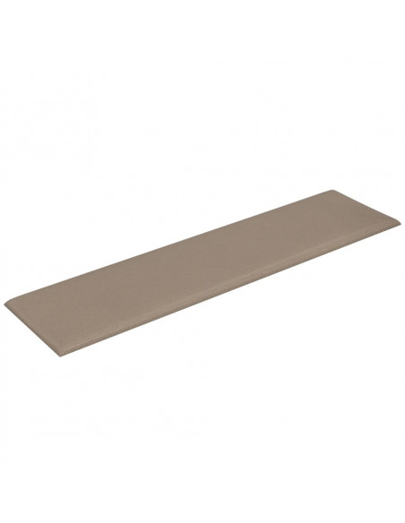 Pannelli Murali 12 pz Cappuccino 60x15 cm Similpelle 1,08 m²