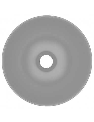 Lavandino da Bagno in Ceramica Grigio Chiaro Rotondo