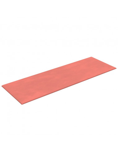 Pannelli Murali 12 pz Rosa 90x30 cm Velluto 3,24 m²