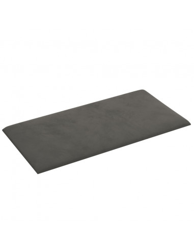 Pannelli Murali 12 pz Grigio Scuro 60x30 cm in Velluto 2,16 m²