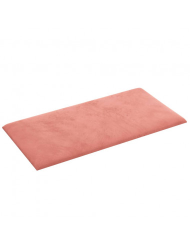 Pannelli Murali 12 pz Rosa 60x30 cm in Velluto 2,16 m²