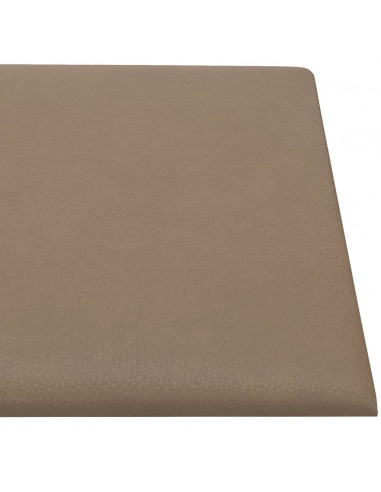 Pannelli Murali 12 pz Cappuccino 30x15 cm in Similpelle 0,54 m²