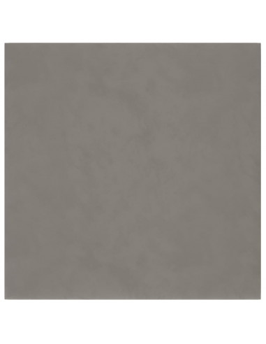 Pannelli Murali 12 pz Grigio Chiaro 30x30 cm in Velluto 1,08 m²