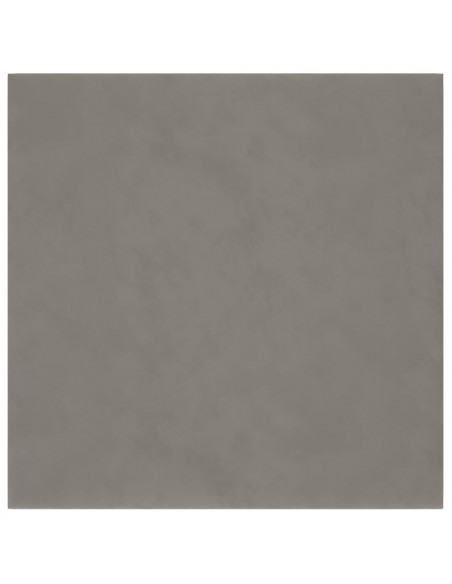 Pannelli Murali 12 pz Grigio Chiaro 30x30 cm in Velluto 1,08 m²