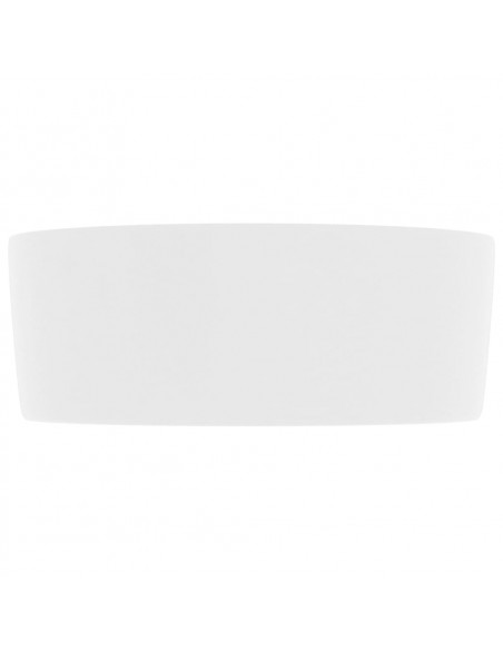 Lavandino Lusso Rotondo Bianco Opaco 40x15 cm in Ceramica