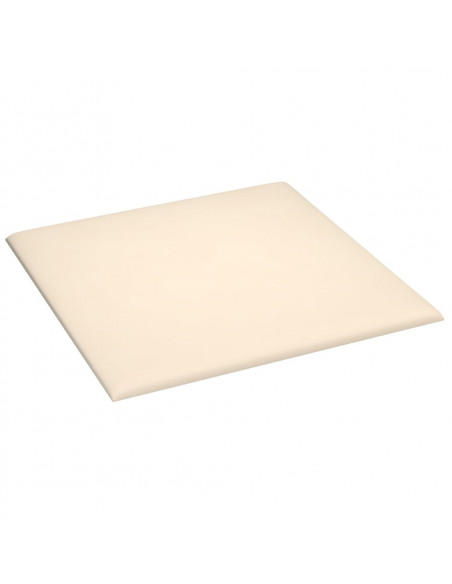 Pannelli Murali 12 pz Crema 30x30 cm Velluto 1,08 m²
