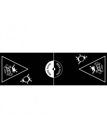 HI Tavolo Pieghevole Beer Pong Altezza Regolabile Nero