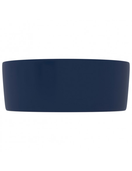 Lavandino Lusso Rotondo Blu Scuro Opaco 40x15 cm in Ceramica