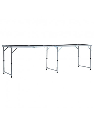 Tavolo da Beer Pong Pieghevole 240 cm Nero