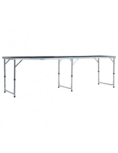 Tavolo da Beer Pong Pieghevole 240 cm Nero