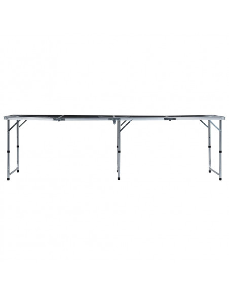 Tavolo da Beer Pong Pieghevole 240 cm Nero
