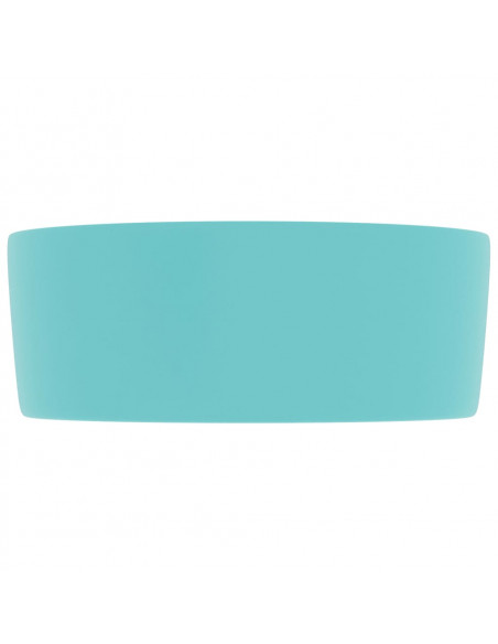 Lavandino Lusso Rotondo Verde Chiaro Opaco 40x15 cm in Ceramica