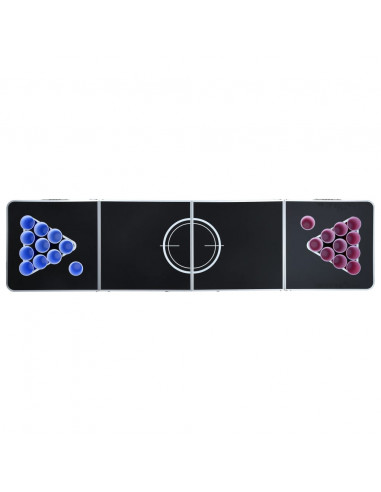 Tavolo da Beer Pong Pieghevole con Tazze e Palline 240 cm