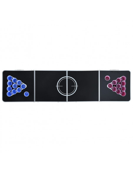 Tavolo da Beer Pong Pieghevole con Tazze e Palline 240 cm