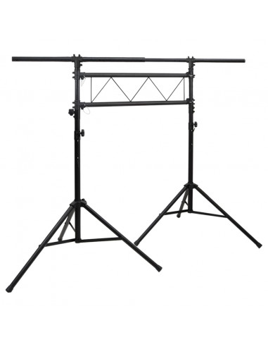 Stativo per Luci Nero 238x115x(180-300) cm Acciaio