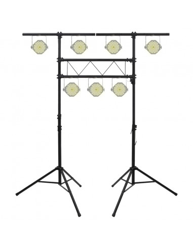 Stativo per Luci Nero 238x115x(180-300) cm Acciaio
