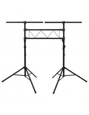 Stativo per Luci Nero 238x115x(180-300) cm Acciaio