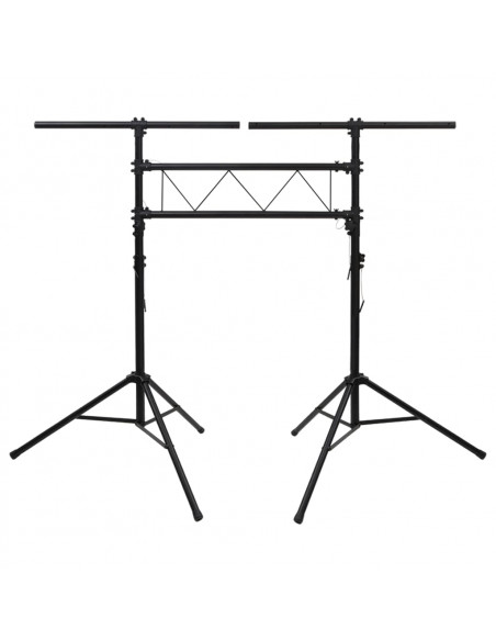 Stativo per Luci Nero 238x115x(180-300) cm Acciaio