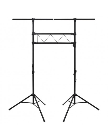 Stativo per Luci Nero 238x115x(180-300) cm Acciaio