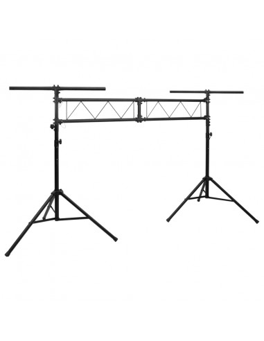 Stativo per Luci Nero 338x115x(180-300) cm Acciaio