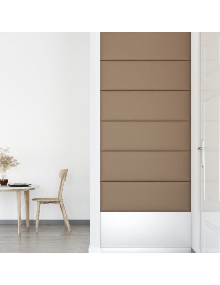 Pannelli Murali 12 pz Cappuccino 90x30 cm in Similpelle 3,24 m²