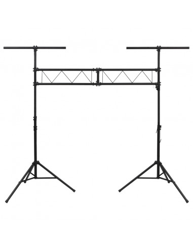 Stativo per Luci Nero 338x115x(180-300) cm Acciaio