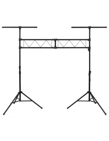 Stativo per Luci Nero 338x115x(180-300) cm Acciaio