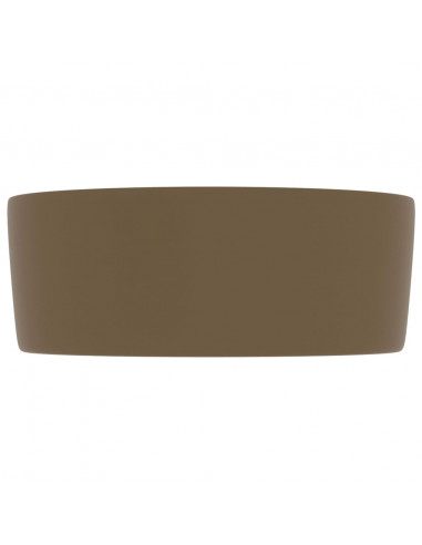 Lavandino Lusso Rotondo Crema Opaco 40x15 cm in Ceramica