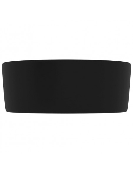 Lavandino Lusso Rotondo Nero Opaco 40x15 cm in Ceramica