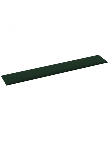 Pannelli Murali 12 pz Verde Scuro 90x15 cm Velluto 1,62 m²