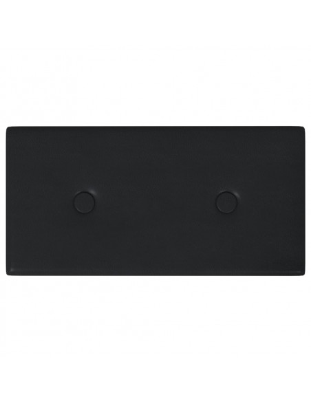 Pannelli Murali 12 pz Neri 30x15 cm in Similpelle 0,54 m²