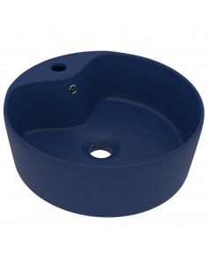 Lavandino con Troppopieno Blu Scuro Opaco 36x13 cm in Ceramica 2