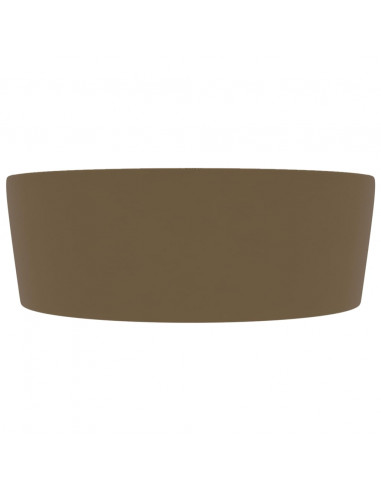 Lavandino con Troppopieno Crema Opaco 36x13 cm in Ceramica