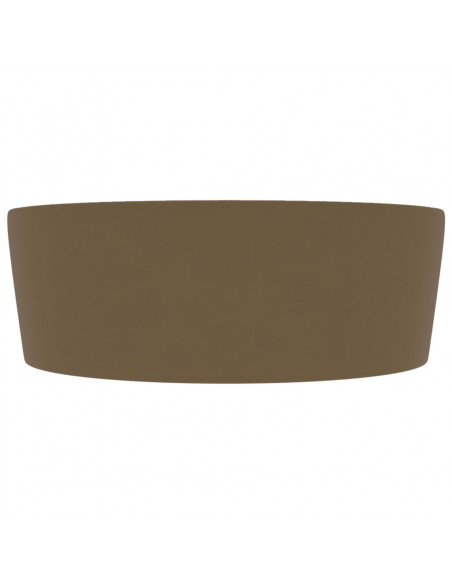 Lavandino con Troppopieno Crema Opaco 36x13 cm in Ceramica