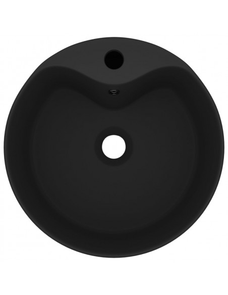 Lavandino con Troppopieno Nero Opaco 36x13 cm in Ceramica