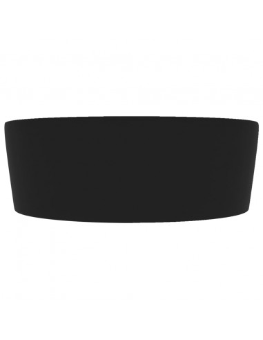 Lavandino con Troppopieno Nero Opaco 36x13 cm in Ceramica