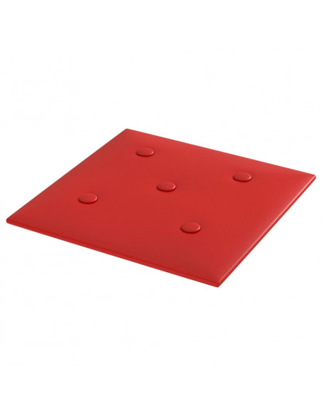 Pannelli Murali 12 pz Rosso Vino 30x30 cm Similpelle 1,08 m²